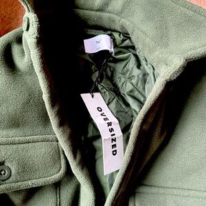 Aritzia Tna Oversized Green Jacket